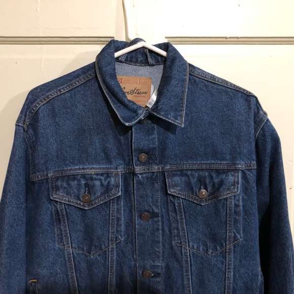 LEVI STRAUSS  TRUCKER DENIM BLUE JEAN JACKET ART - Picture 3 of 8